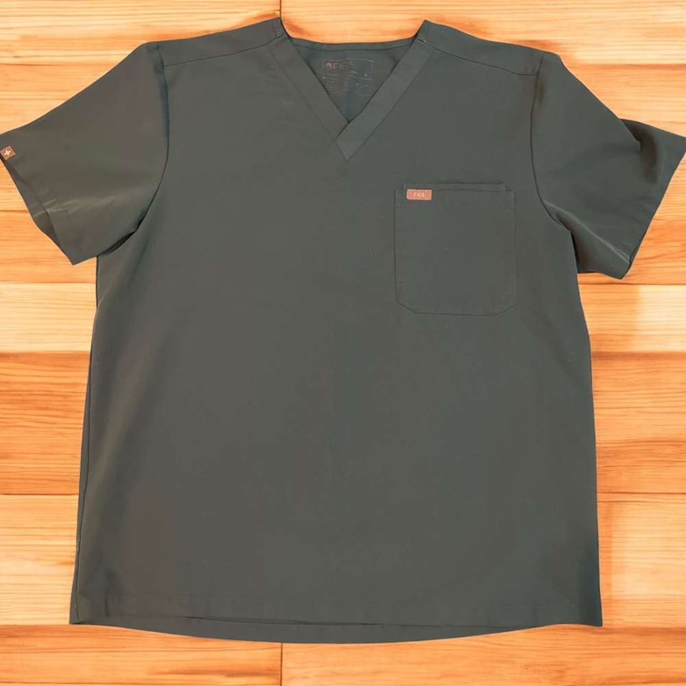 FIGS Leon Scrub Top Dark Teal Green Men’s‎ XL